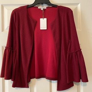 Green Envelope Ruffled Sweater